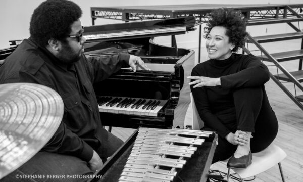 Rehearsal photos of Perle Noire with Julia Bullock and Tyshawn Sorey  directed by Peter Sellers with musicians from International Contemporary Ensemble (ICE), rehearsing at the Park Avenue Armory Artist studios on January 15, 2020.
Credit: Stephanie Berger.