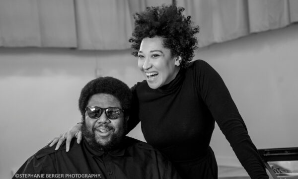 Rehearsal photos of Perle Noire with Julia Bullock and Tyshawn Sorey  directed by Peter Sellers with musicians from International Contemporary Ensemble (ICE), rehearsing at the Park Avenue Armory Artist studios on January 15, 2020.
Credit: Stephanie Berger.