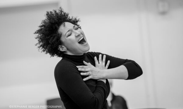 Rehearsal photos of Perle Noire with Julia Bullock and Tyshawn Sorey  directed by Peter Sellers with musicians from International Contemporary Ensemble (ICE), rehearsing at the Park Avenue Armory Artist studios on January 15, 2020.
Credit: Stephanie Berger.